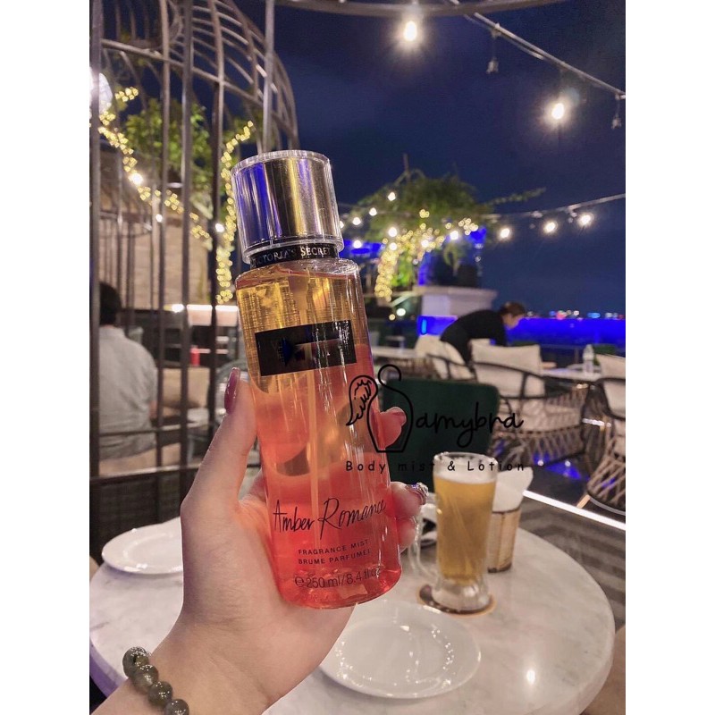 Body Mist Victoria's Secret AMBER ROMANCE AUTHENTIC | Thế Giới Skin Care