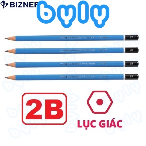 [Ship hỏa tốc] Bút chì gỗ độ cứng 2B cao cấp 𝑻𝒉𝒊𝒆̂𝒏 𝑳𝒐𝒏𝒈 BIZ-P02 - ByLy