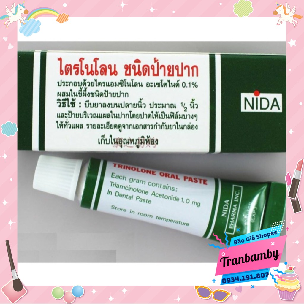 Kem Bôi Trị Nhiệt Miệng NIDA Trinolone Oral Paste 5g - Thái Lan