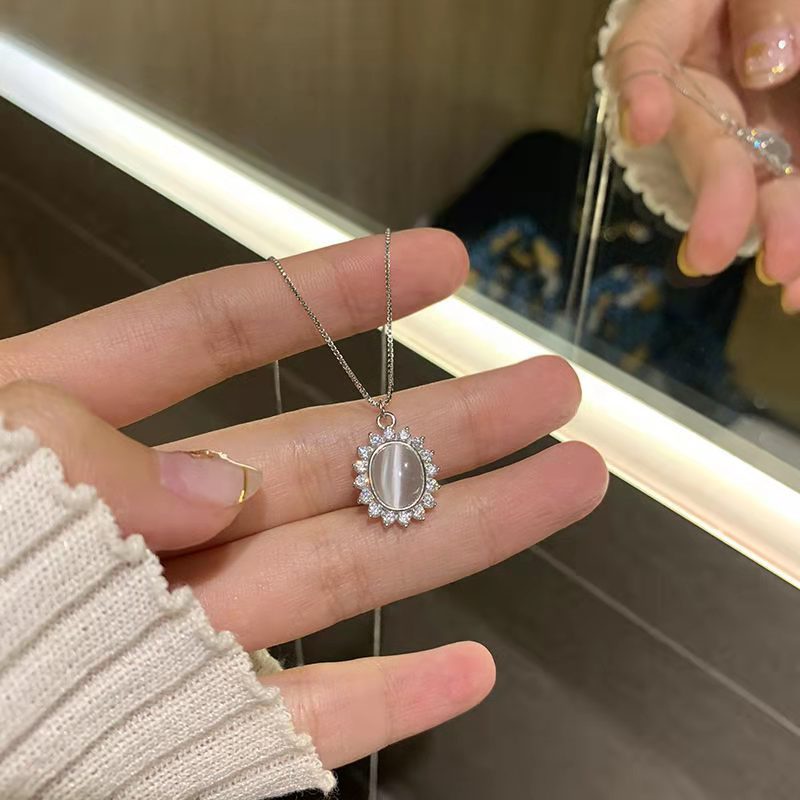 Vòng cổ Hợp Kim Mặt Hình Hoa Hướng Dương Đính Đá Thời Trang Cho Nữ