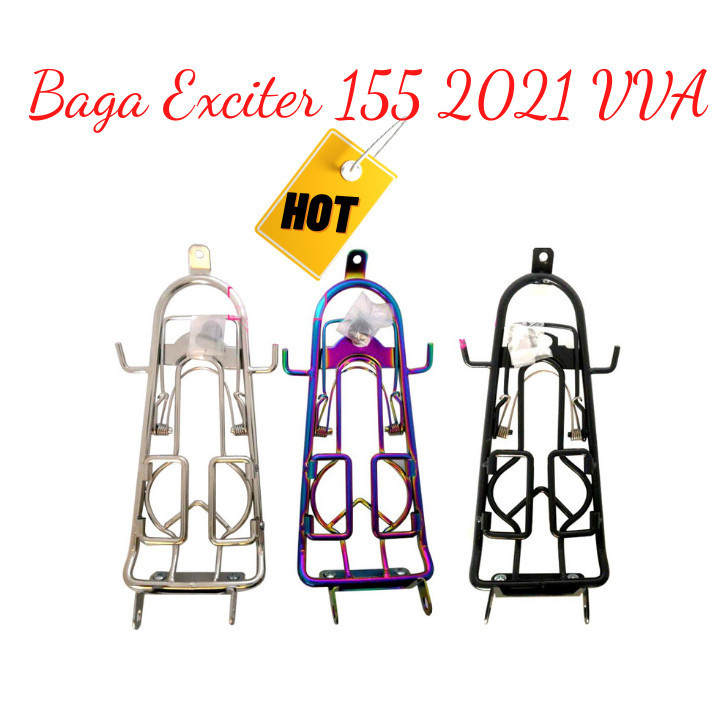 Baga Giữa Cho Xe Exciter 155 INOX 10LI  Ex2021 ( TRẮNG INOX, SƠN TĨNH ĐIỆN ĐEN, TITAN 7 MÀU ) BH 1 ĐỔI 1