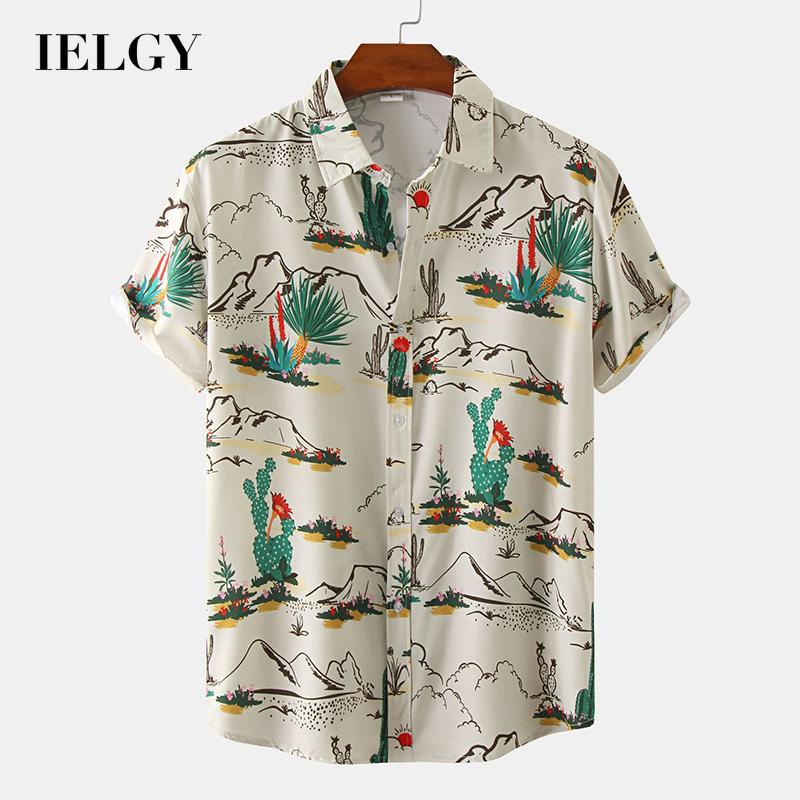 Áo Sơ Mi Ngắn Tay In Họa Tiết Cá Tính Theo Phong Cách Hawaii Dành Cho Nam