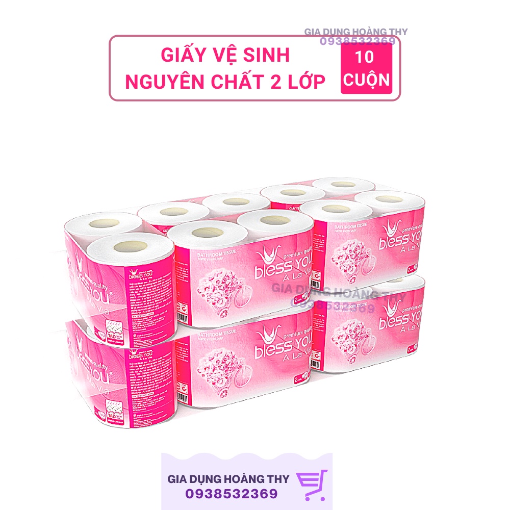 🛵 Hỏa Tốc Giấy Vệ Sinh Bless You À La Vie 10 Cuộn/ Lốc Giấy 2 Lớp