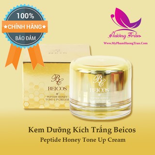 Kem Kích Trắng Beicos Peptide Honey Tone-Up Cream 50g - Chính Hãng Hàn Quốc