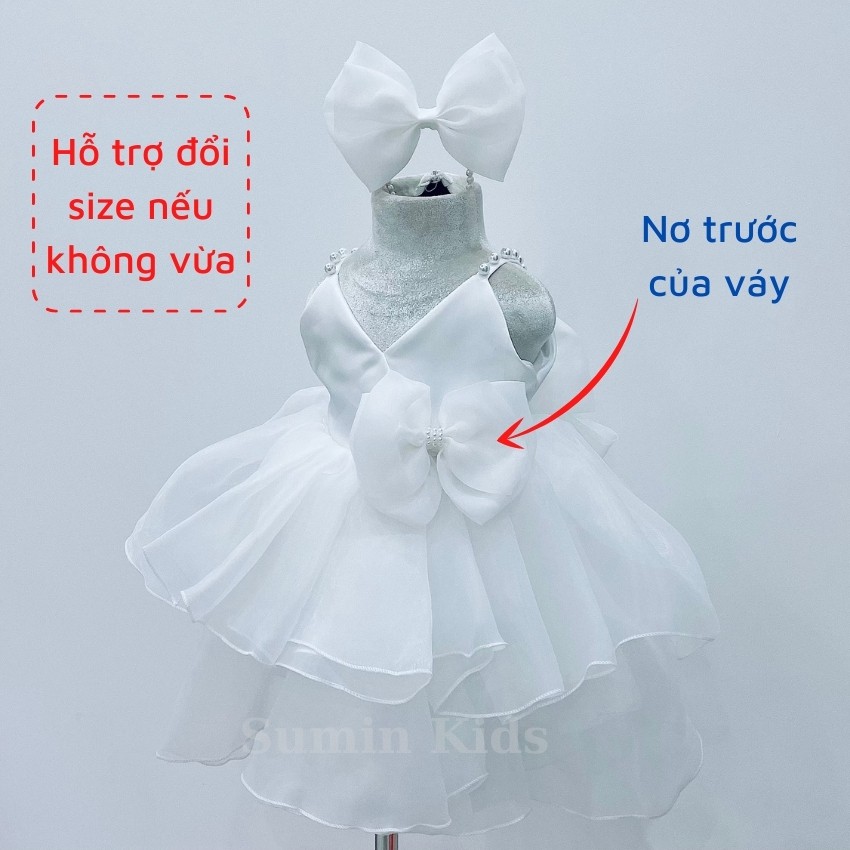 Váy công chúa cho bé gái mẫu đầm công chúa bé gái 2 dây xòe đẹp cho bé yêu SUMIN KIDS