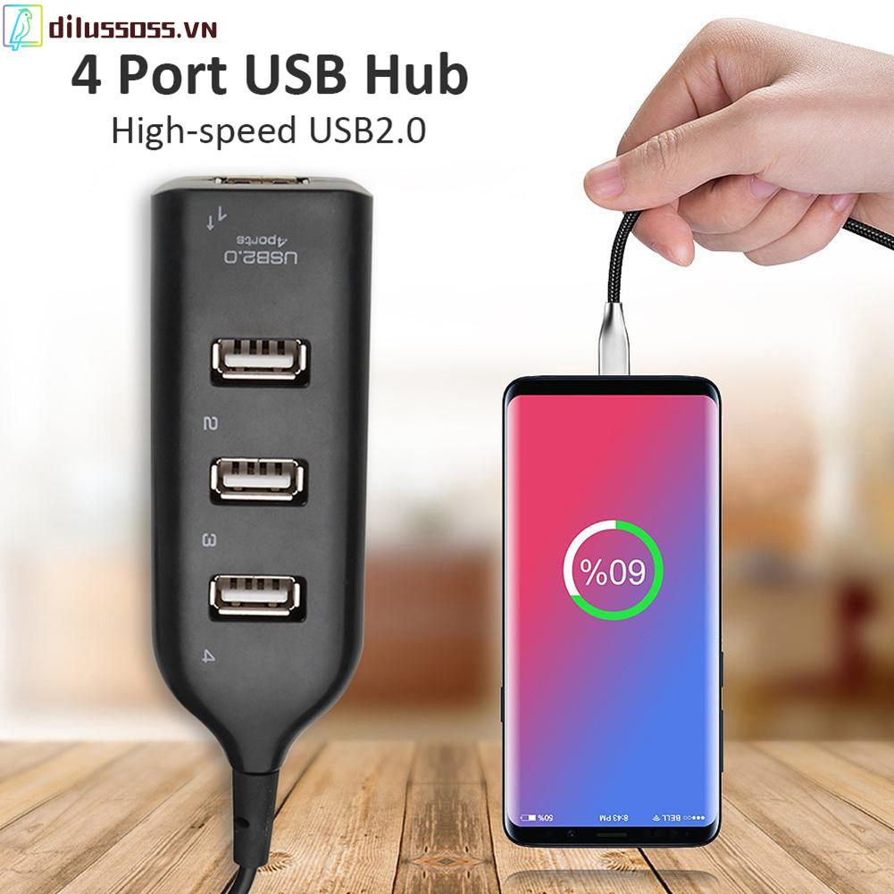 Bộ chia 4 cổng USB 2.0 tốc độ cao 5Mbps