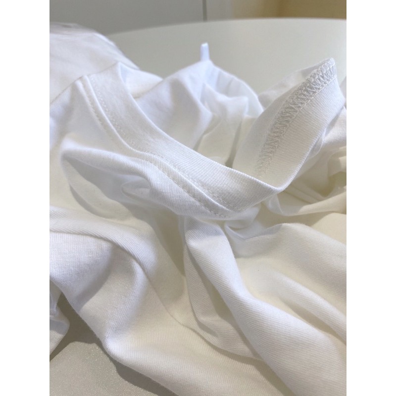 áo phông Uni trắng trơn/ đen trơn nam/nữ cotton tinh khiết 100%p