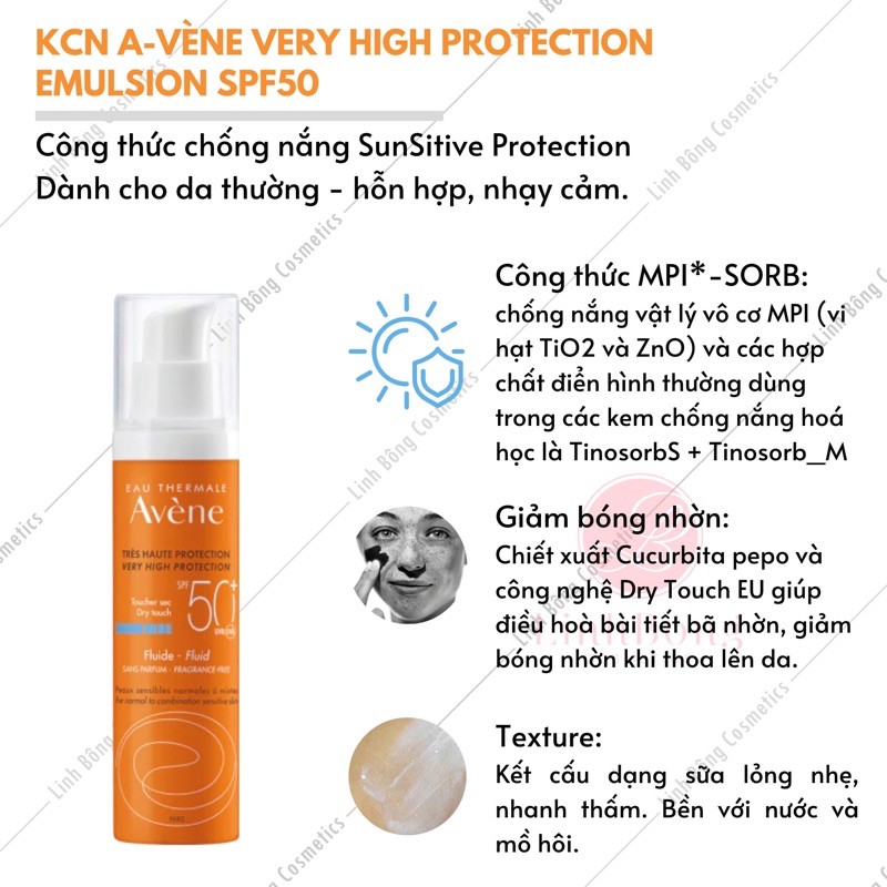 KEM CHỐNG NẮNG PHÁP AVENE 50ML (CHỌN PHÂN LOẠI)