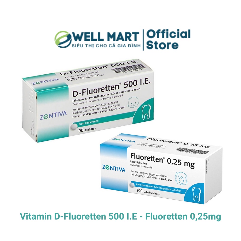 Đức - Viên ngậm bổ sung Vitamin D Fluoretten 500 I E và ngừa sâu răng cho trẻ nhỏ hiệu quả