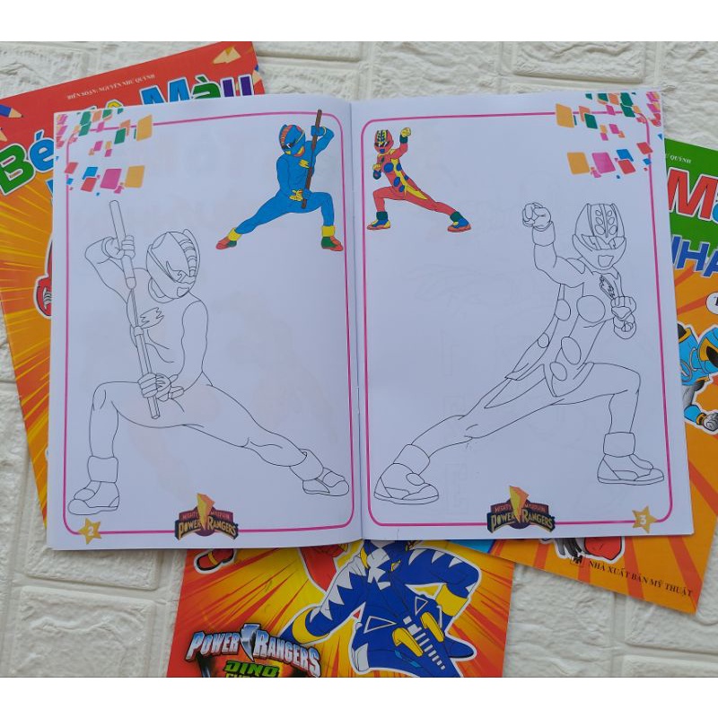 Set 4 quyển tô màu siêu nhân ⚡ BỔ ÍCH ⚡ Combo tập tô màu họa tiết sinh động