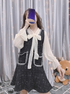 ❤️[CLIP+HÌNH THẬT] set váy  dạ rời đuôi cá ❤️