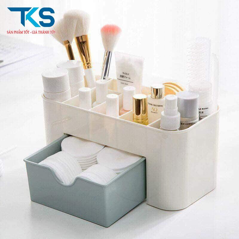 Kệ mỹ phẩm nhựa mini nhiều ngăn 1 tầng tiện lợi