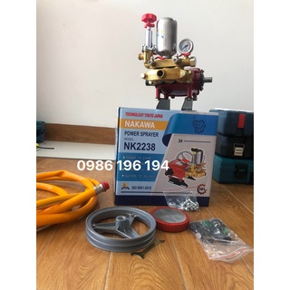 Đầu máy rửa xe cao áp nakawa nk38 ,máy khỏe,áp lực cao công suất 2hp . dây đồng 100% khỏe vô địch