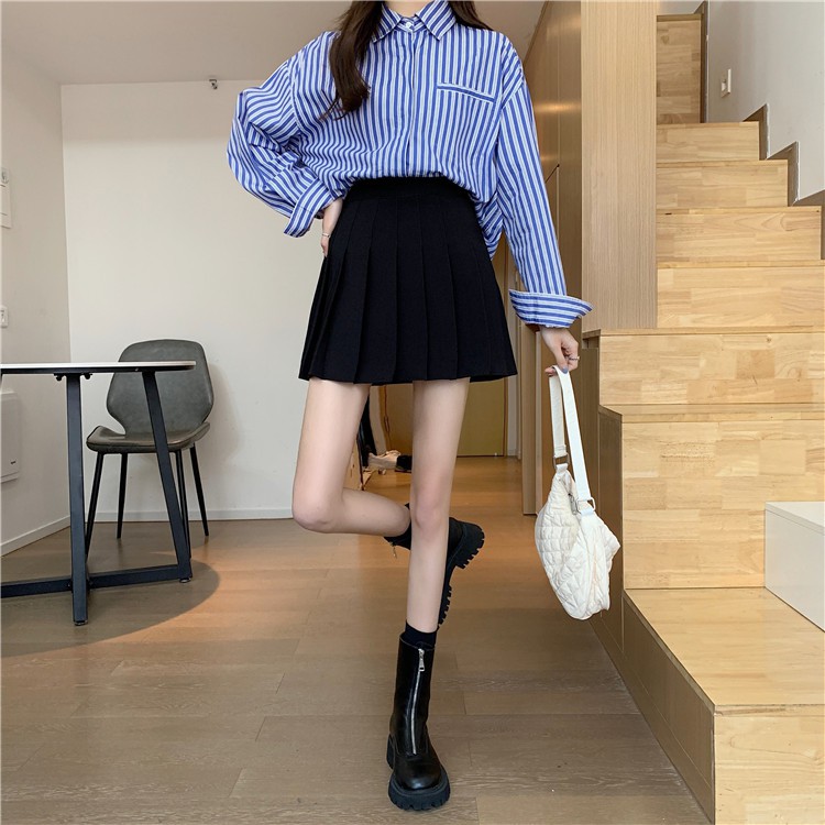 Chân Váy Lưng Cao Màu Trơn Thiết Kế Dáng Chữ A Thanh Lịch | BigBuy360 - bigbuy360.vn