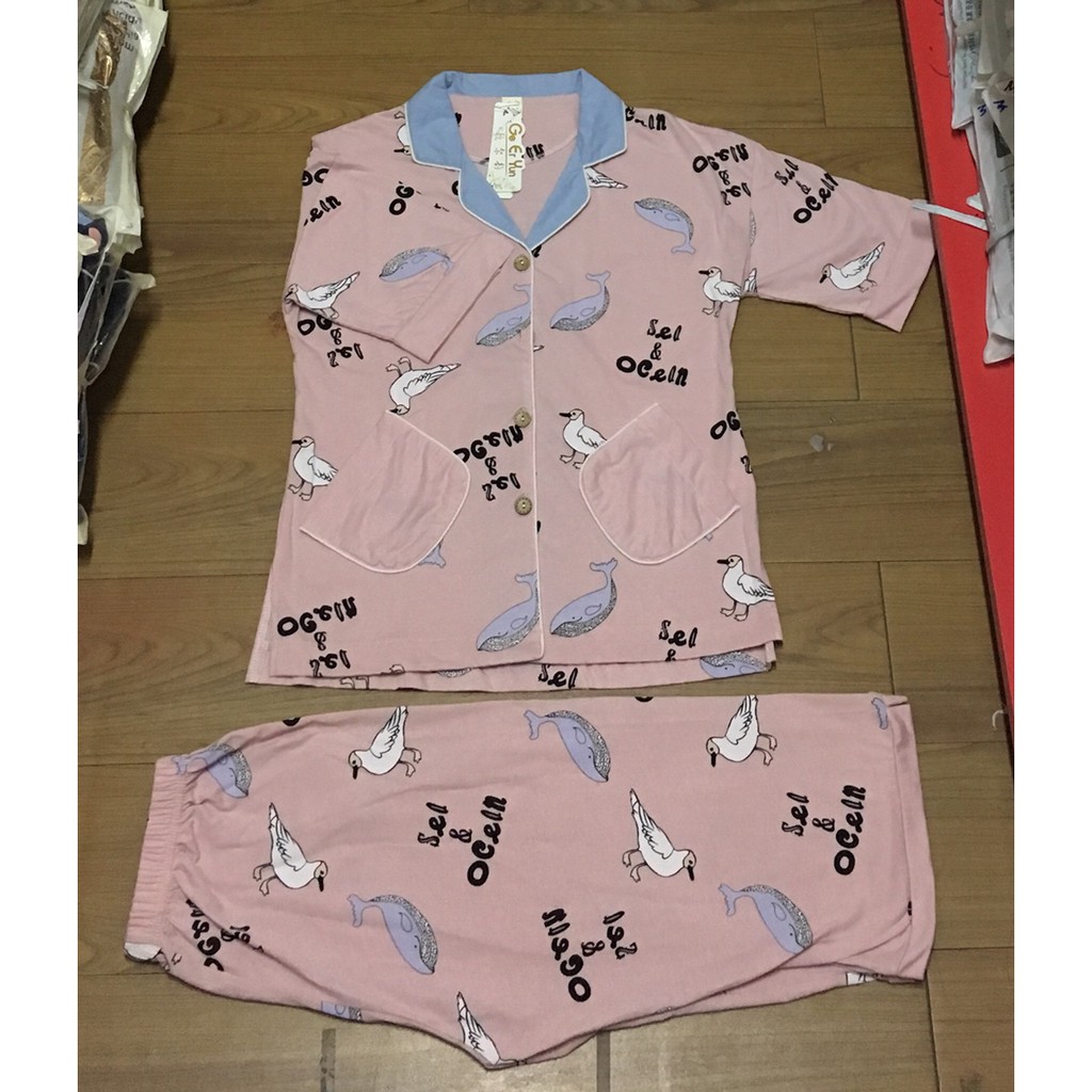 [Ảnh thật] BỘ LỬNG NỮ, BỘ PIJAMA NỮ style Hàn Quốc, chất COTTON 100% thông thoáng | WebRaoVat - webraovat.net.vn