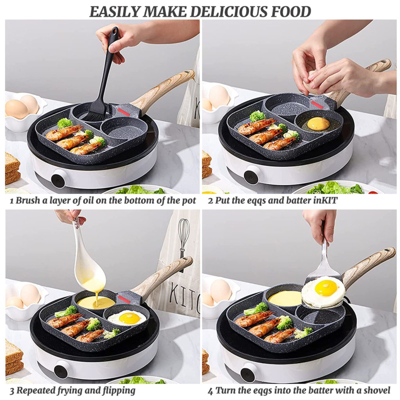 Aoto Khuôn Làm Bánh Pancake Bằng Nhôm Chống Dính Cho Nhà Bếp