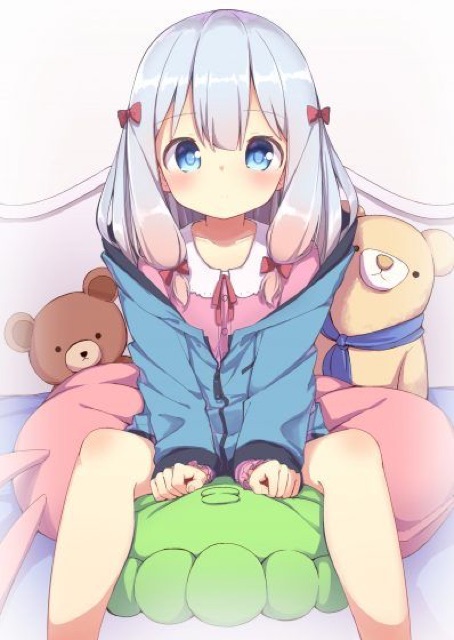Poster in hình anime sagiri a4 1-5 tấm khác nhau có đề can bóc dán