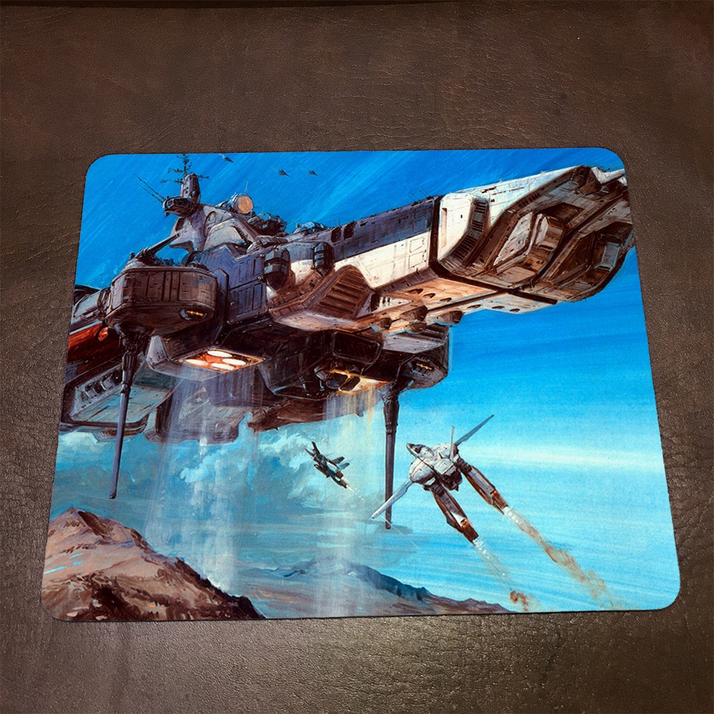 Lót chuột máy tính Anime Macross Wallpapers 1 Mousepad cao su êm ái. Nhận in theo yêu cầu