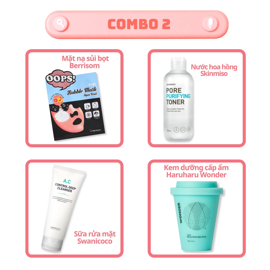 [CSHOP BOX] Combo Dành Cho Da Mụn, Dưỡng Da, Làm Dịu Da_Mỹ Phẩm Hàn Quốc Chính Hãng