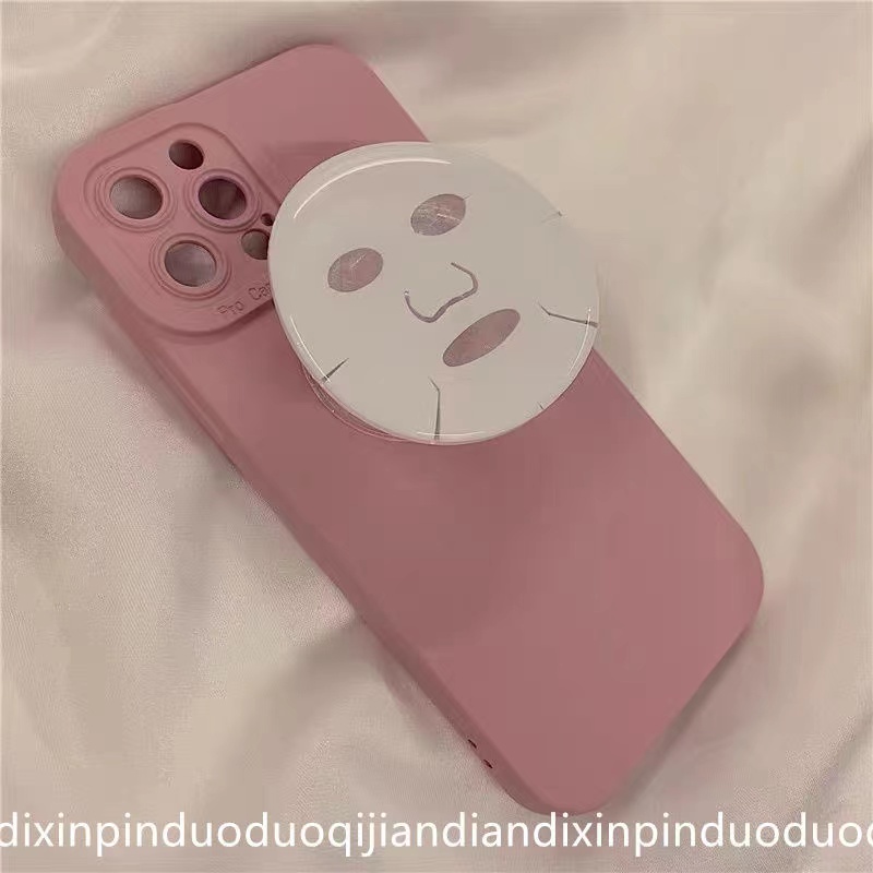 Ốp Điện Thoại Silicon Mềm Hình Mặt Nạ Gấu 3D Dễ Thương Cho iPhone 13 12 11 Pro XS Max Mini X XR 7 8 Plus SE