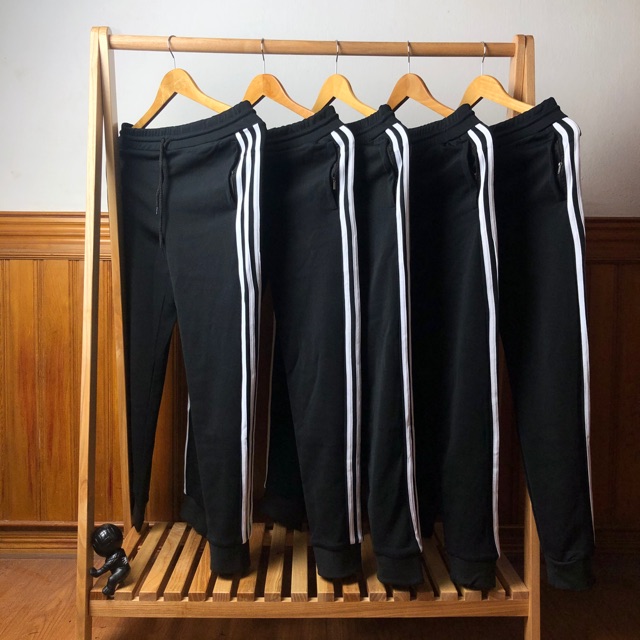 Quần Jogger Nam 3 sọc trắng bo chun