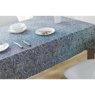 Khăn bàn canvas (vải bố) họa tiết sóng biển
