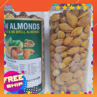 500g hạnh nhân rang bơ vỏ mỏng mỹ