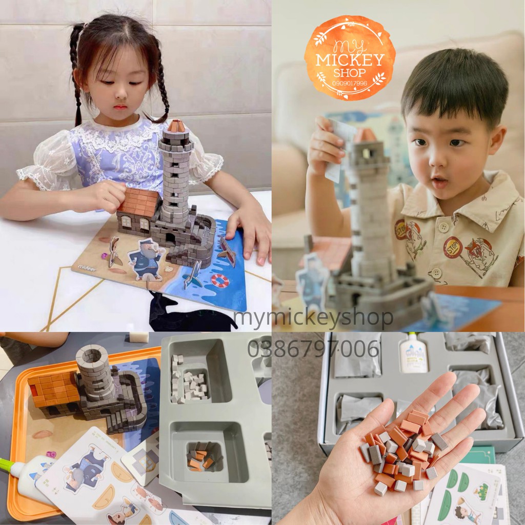 MIDEER STEAM Bộ đồ chơi xếp hình bằng gạch Xây dựng có 5 cấp độ MASTER BUILDER - trò chơi STEAM cho bé từ 6 7 8 tuổi