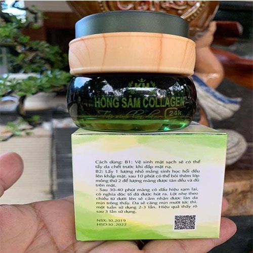 💯  Mặt nạ hồng sâm Collagen Kim Hoàng 24k