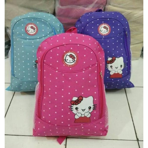 Bộ Ba Lô Và Túi Đeo Vai 3 Trong 1 In Hình hello Kitty Dễ Thương Cho Bé C4407)