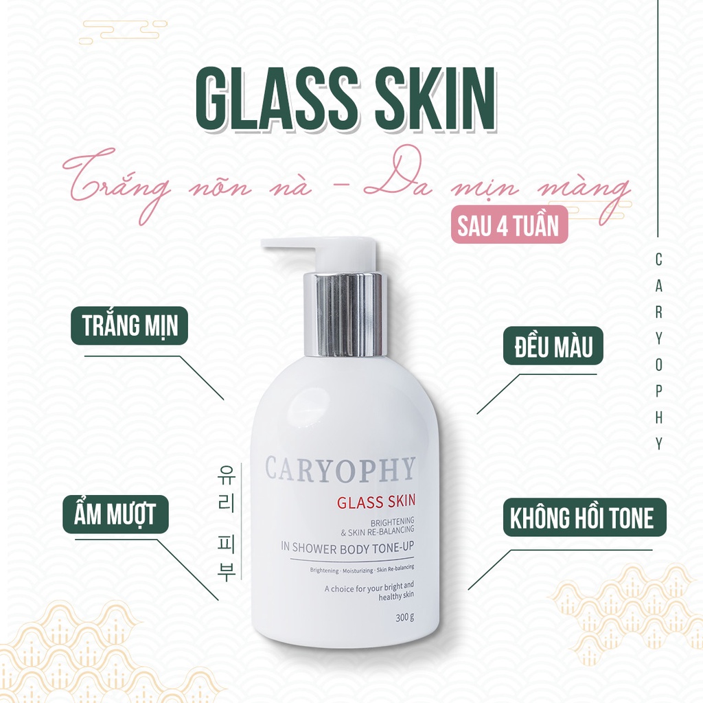 Kem dưỡng trắng da Body Caryophy Glass Skin 300g