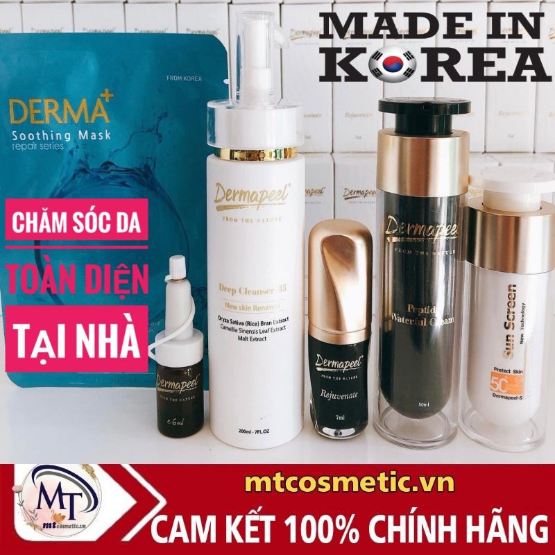 COMBO DERMAPEEL CHĂM SÓC DA TOÀN DIỆN TẠI NHÀ - NGĂN NGỪA MỤN - TRẺ HÓA - TRẮNG DA MỜ THÂM NÁM - CHỐNG LÃO HÓA TOÀN DIỆN