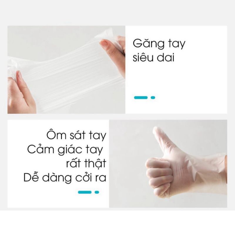 Hộp 100 gang tay Victorya bay chất liệu TPE chính hãng siêu dai gang tay cao su