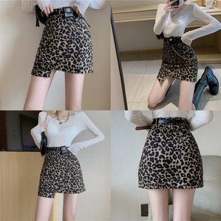 Chân váy da báo vạt chéo tặng kèm thắt lưng túi hộp hàng Quảng Châu