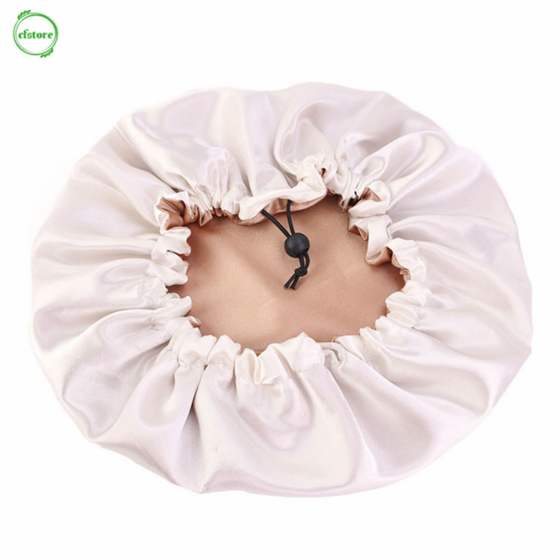 [Hàng mới về] Mũ trùm tóc bằng lụa satin màu trơn tùy chọn có thể điều chỉnh