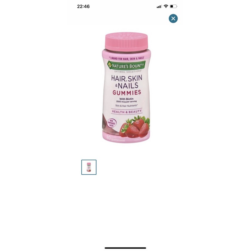 Kẹo ngậm mọc tóc Nature's Bounty- 80v