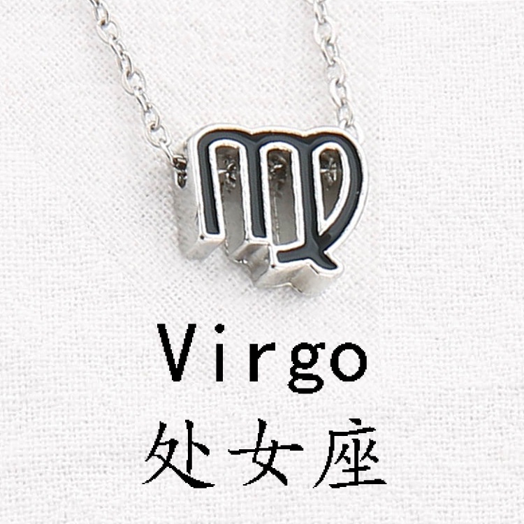 Vòng cổ Mặt Thẻ 12 Cung Hoàng Đạo Màu Đen Mới Nhất