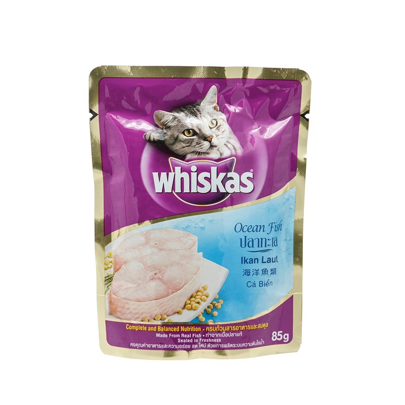 Thức ăn cho mèo Pate Whiskas gói 85gr