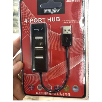 Bộ chia cổng USB 2.0 1 ra 4 cổng Minglu - 4 cổng USB 2.0