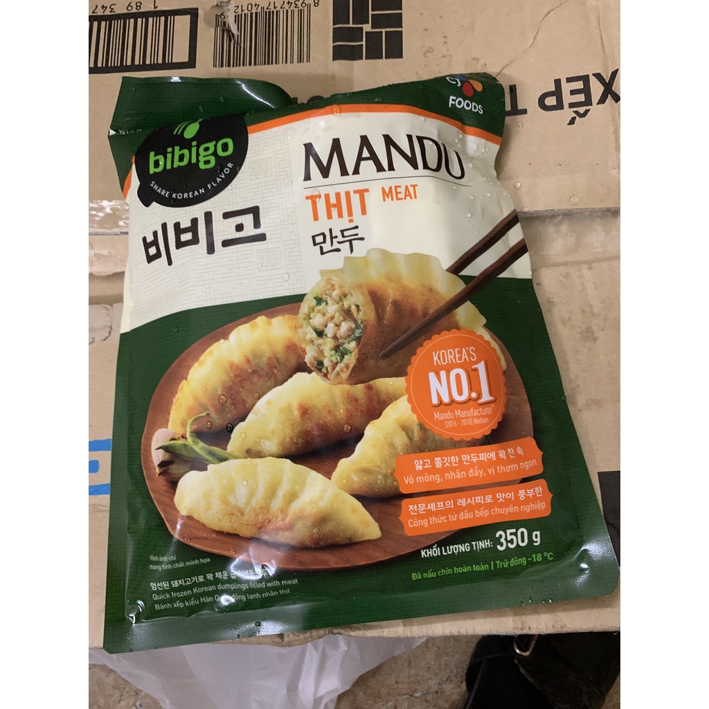 Bánh xếp nhân thịt bibigo,Mandu Hàn Quốc 350gr