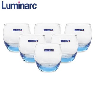 Bộ 6 ly thủy tinh thấp luminarc salto ice blue 320ml -j1584