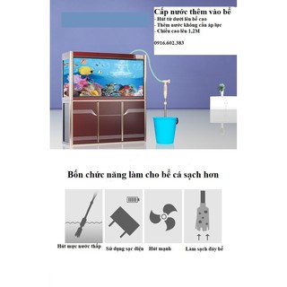 Máy hút cặn bể CÁ AS 715 có sạc
