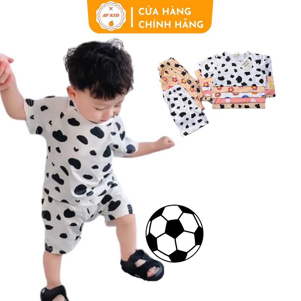 Bộ Quần Áo Trẻ Em Cộc Tay AF KID báo đốm, bò sữa cho bé trai bé gái chất thun lạnh cao cấp siêu mềm siêu mát