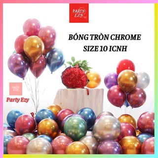 SET 5 BÓNG CHROME SIÊU NHŨ TRÒN 10 INCH (25CM) - NHIỀU MÀU