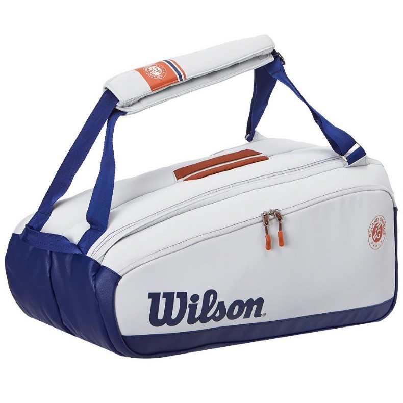 Bao vợt tennis thể thao Wilson Roland Garros Premium 9 Pack Bag túi đựng vợt-Balo thể thao