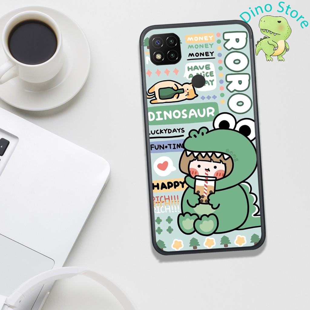 ỐP LƯNG XIAOMI REMID 9C  ,  IN HÌNH KHỦNG LONG NGỘ NGHĨNH VÀ CUTE