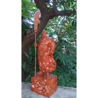 Tượng quan công trấn ải gỗ hương cao 40cm