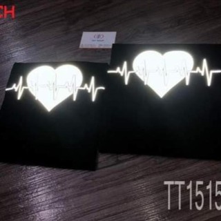 Áo đôi nam nữ nhịp tim phản quang trái tim