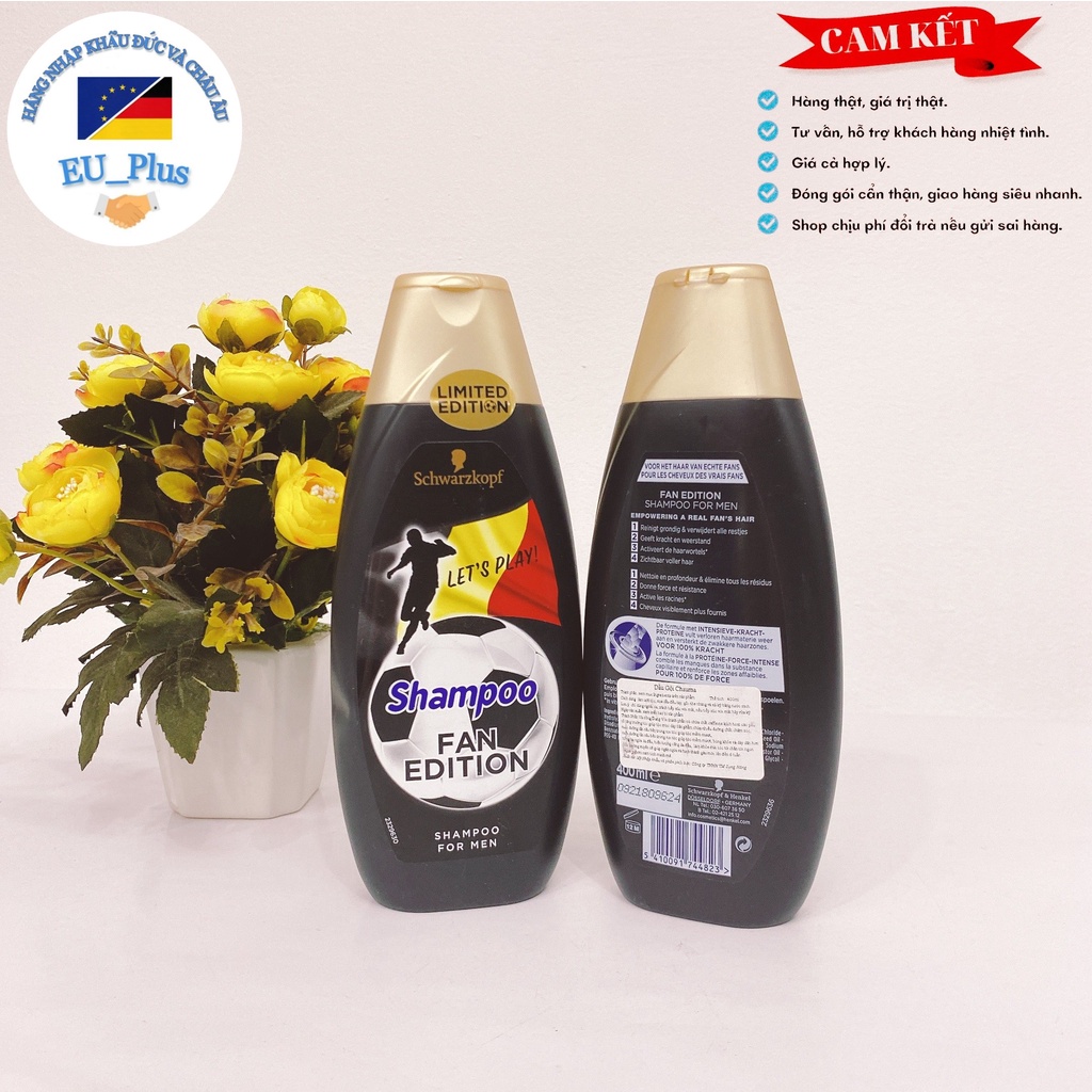 Dầu Gội Nam Schwarzkopf Schauma 400ml - Xuất xứ Bỉ