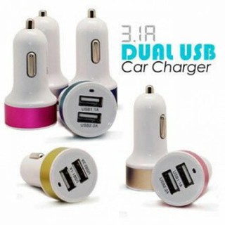 Củ Sạc Trên Xe Hơi 2 Cổng Usb 2.1a